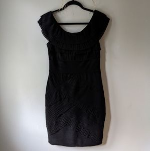 Maggy London Crimped Layered Dress